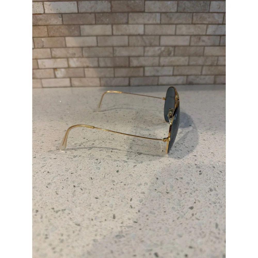 Vintage Bausch & Lomb‎ Ray Ban Aviator Sunglasses BL Green Lenses Gold Frame USA